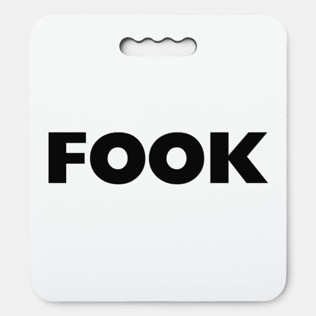 Fook black and white stadium seat cushion (Front Vertical)