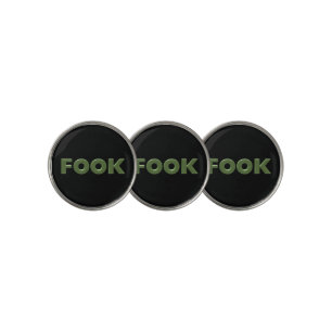 Fook black golf ball markers