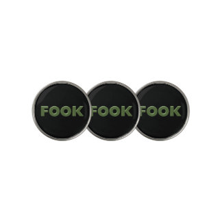 Fook black golf ball markers