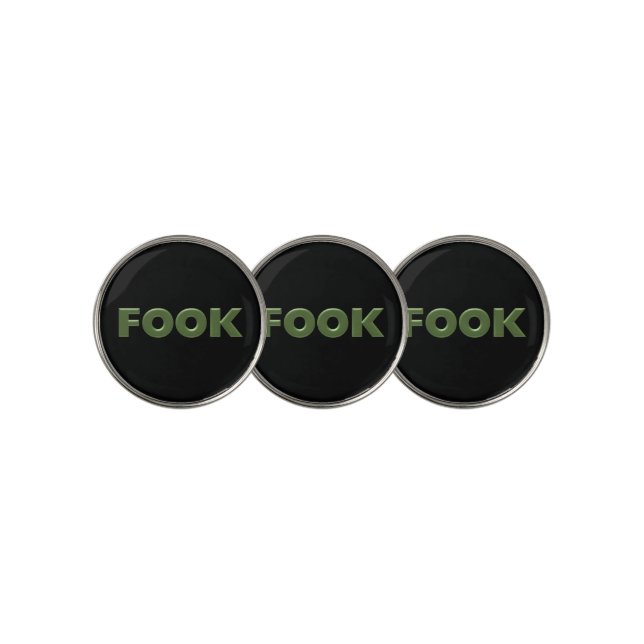 Fook black golf ball markers (3 Up)