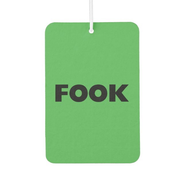 Fook black green car air freshener (Front)