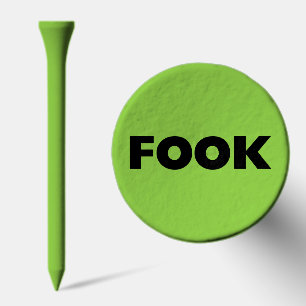 Fook black green golf tee top