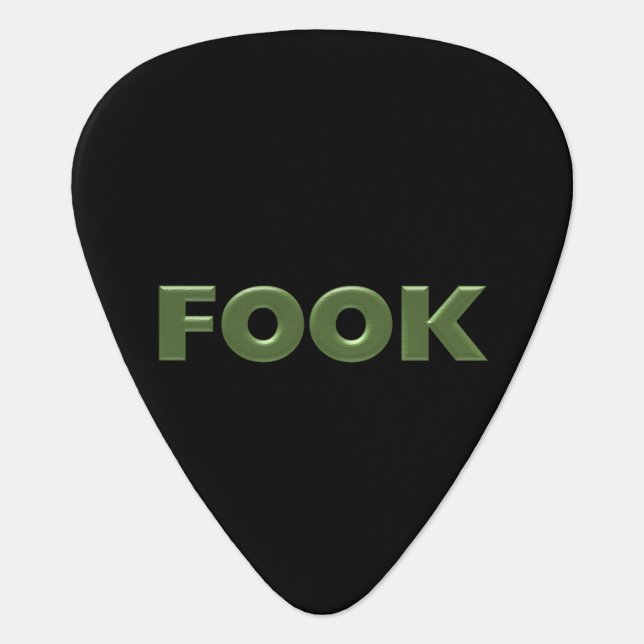 Fook black guitar pick (Front)