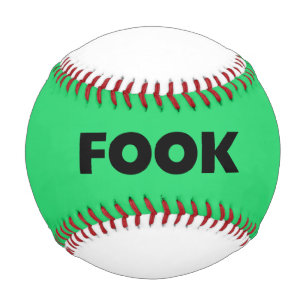 Fook black on green baseball