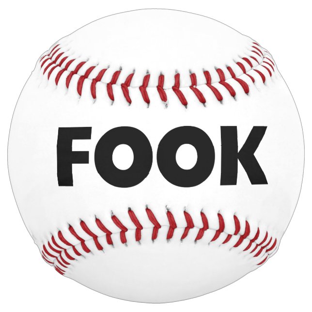 Fook black on white softball (Front)
