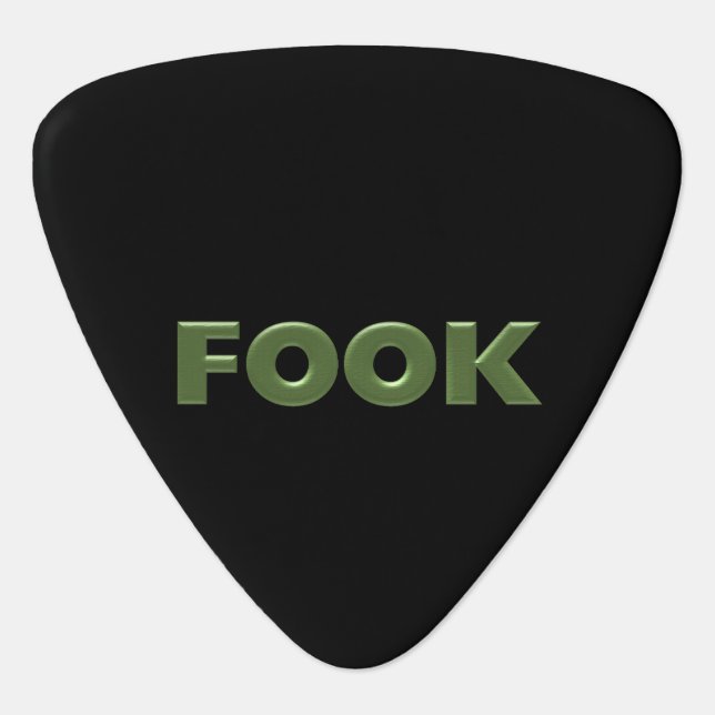 Fook black triangle guitar pick (Front)