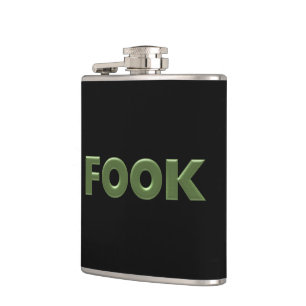 Fook black wrapped flask