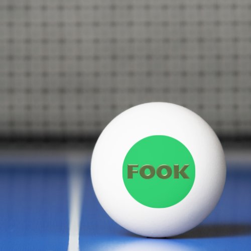 Fook green 3_star ping pong ball