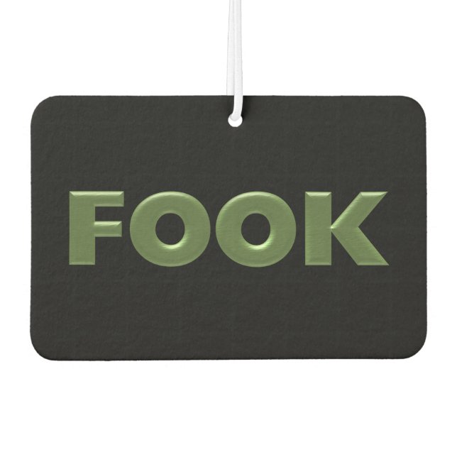 Fook green black car air freshener (Front)