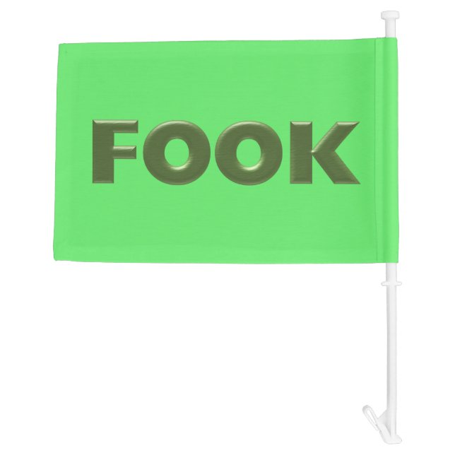 Fook green car and boat flag (Back)