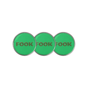 Fook green golf ball markers