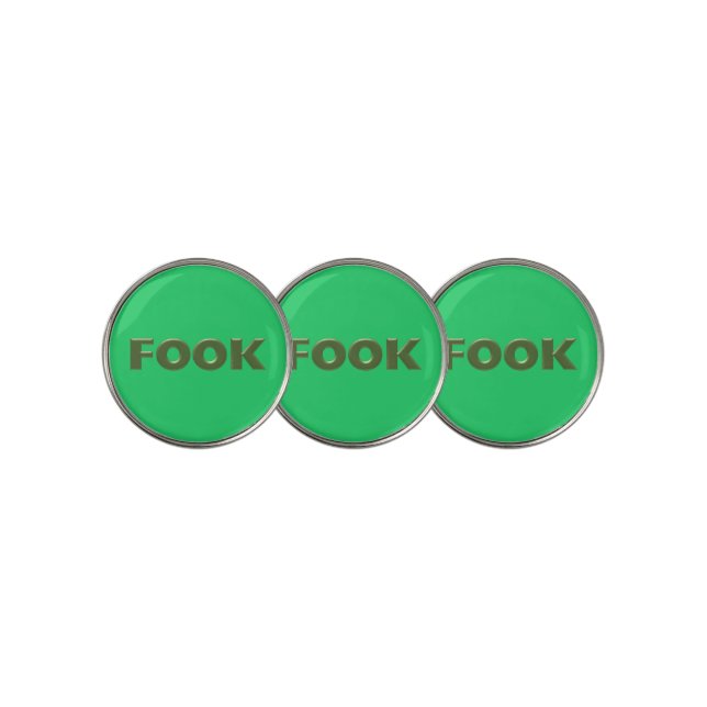 Fook green golf ball markers (3 Up)