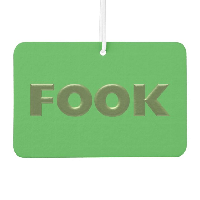 Fook green green car air freshener (Front)