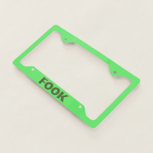 Fook green green car license plate frame B
