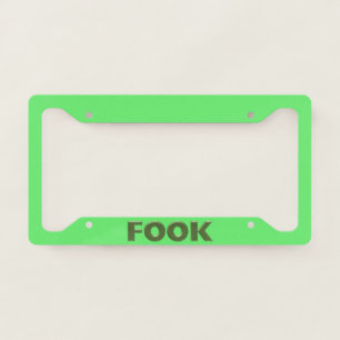Fook green green car license plate frame C