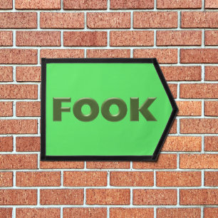 Fook green green pennant banner