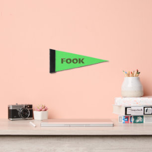 Fook green green pennant flag