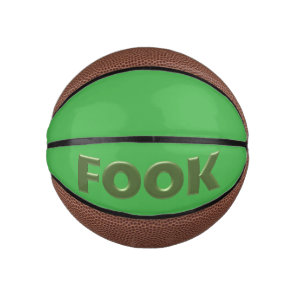 Fook green on green mini basketball