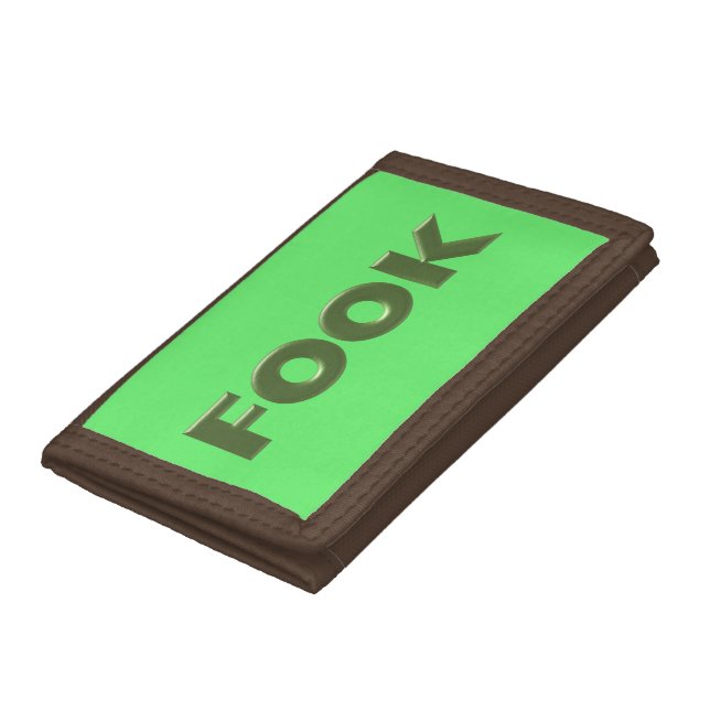 Fook green on green wallet brown trim (Bottom)