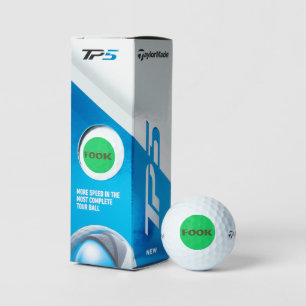 Fook green Taylor Made TP5 golf balls 3 pk