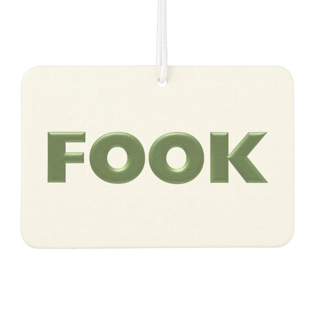 Fook green white car air freshener (Front)
