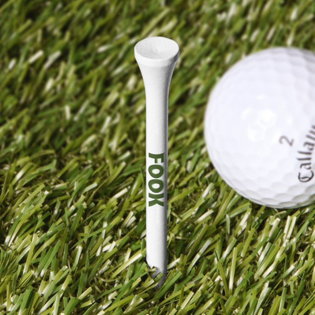 Fook green white golf tee (Grass)