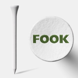 Fook green white golf tee top