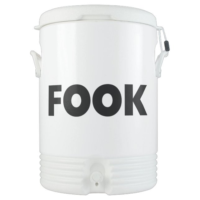 Fook Igloo black and white cooler 10 gallon (Front)