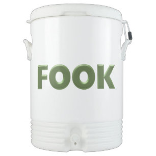 Fook Igloo green and white cooler 10 gallon