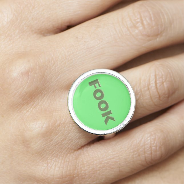 Fook sterling silver ring (In Situ)