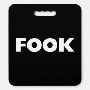 Fook white and black stadium seat cushion