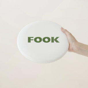 Fook white Frisbee frisbee