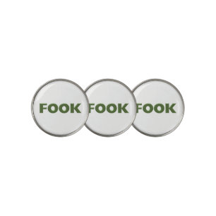 Fook white golf ball markers