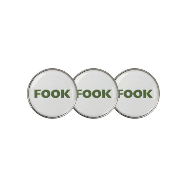 Fook white golf ball markers (3 Up)