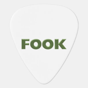 Fook white guitar pick