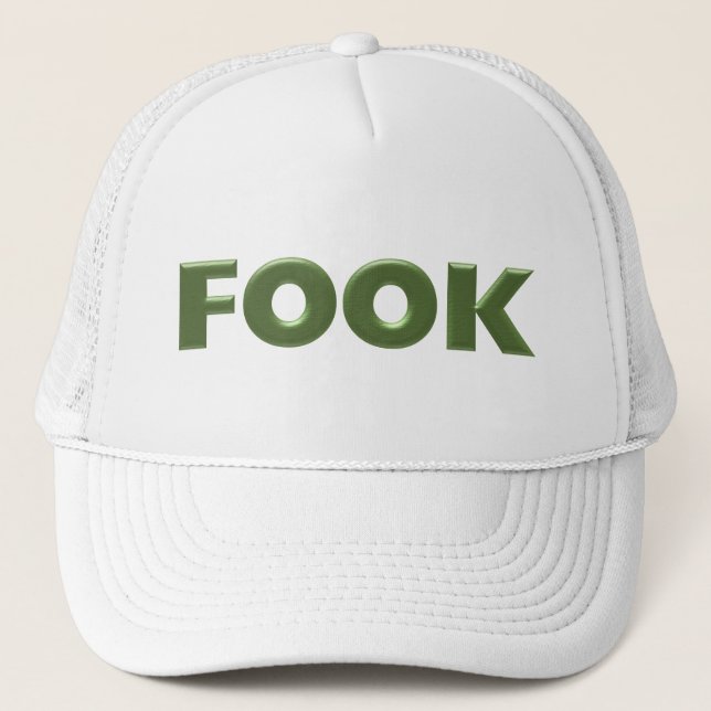 Fook white trucker hat (Front)