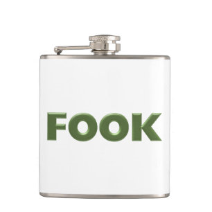 Fook white wrapped flask