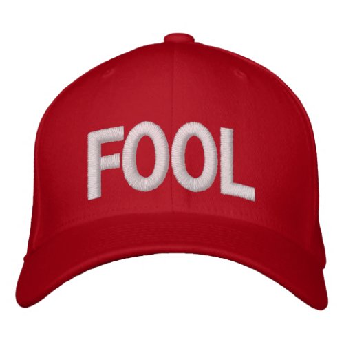 Fool Embroidered Baseball Hat