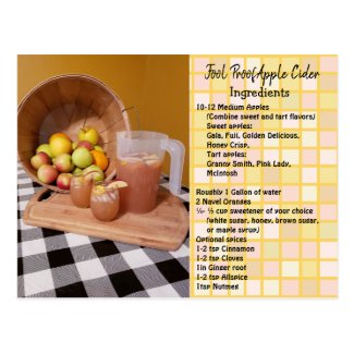 Fool Proof Apple Cider Recipe Card