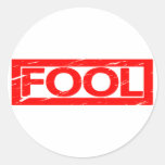 Fool Stamp Classic Round Sticker