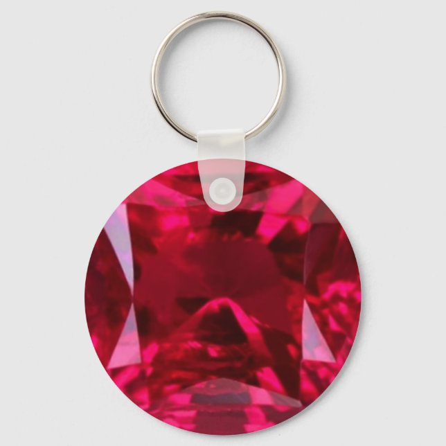 Fool the Eye Faux Ruby by Sharles Keychain (Front)