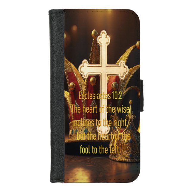 Fool vs Wise iPhone Wallet Case (Front)
