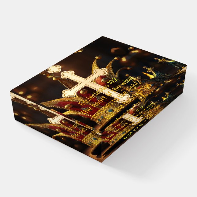 Fool vs Wise Paperweight (Angled)