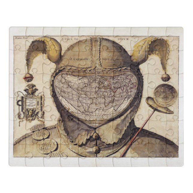 Fool's Cap World Map Jigsaw Puzzle (Puzzle Horizontal)
