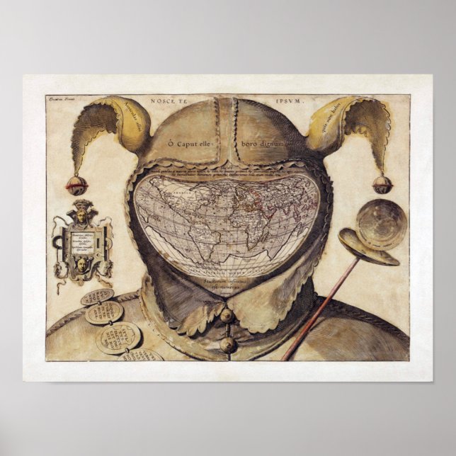 Fool's Cap World Map Poster (Front)