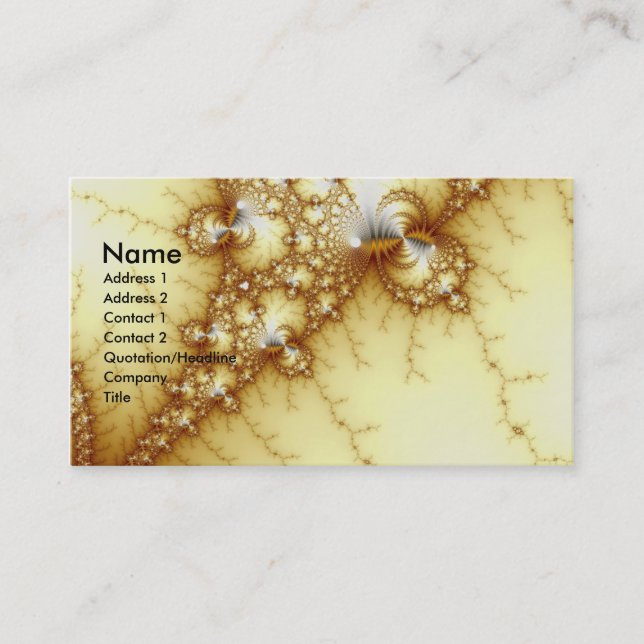 Fools Gold - Fractal Art Business Card (Front)