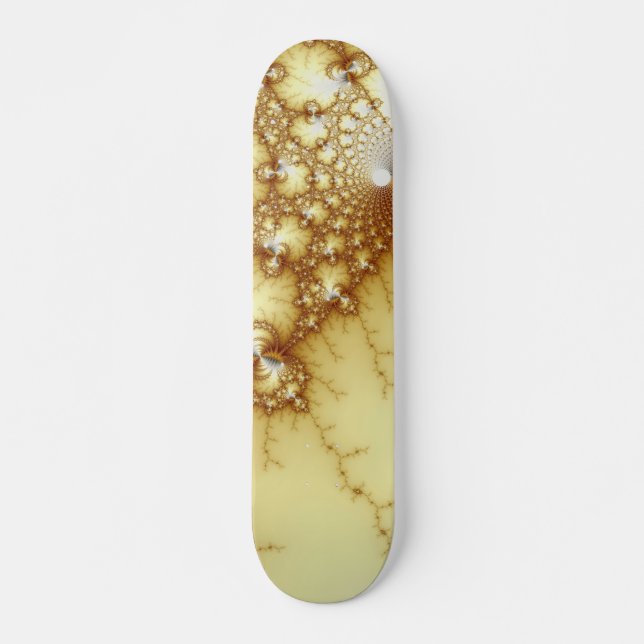Fools Gold - Fractal Art Skateboard Deck (Front)