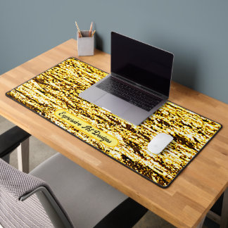 Fool's Gold Pyrite Abstract Name Quote Business Desk Mat