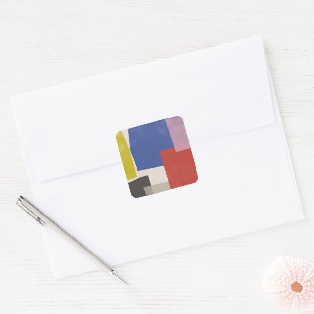 Foolscap - Modern Colorblocks Square Sticker (Envelope)