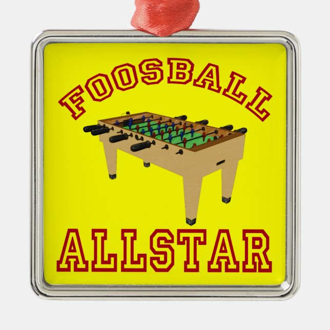 Foosball Allstar Metal Ornament (Front)